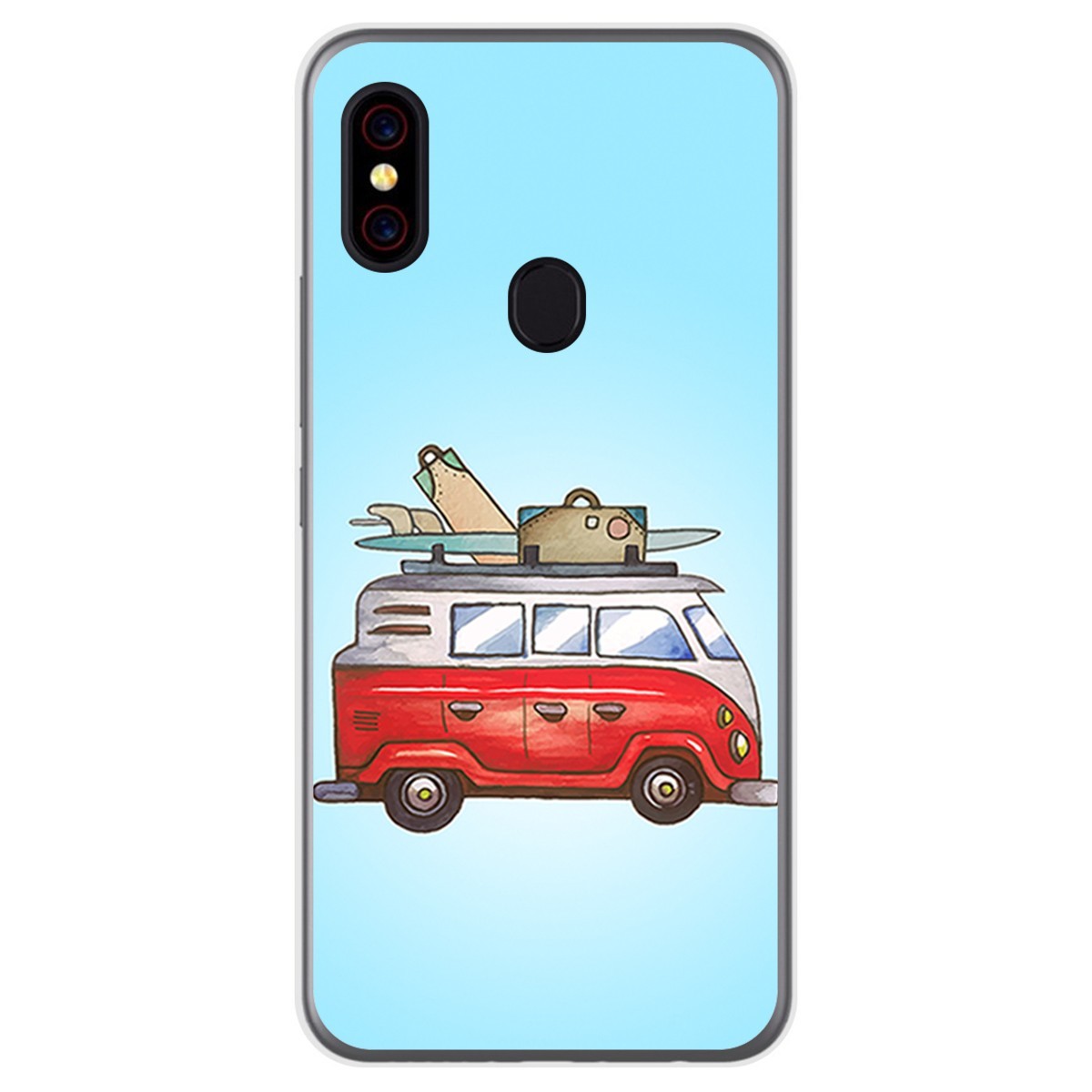 Funda Gel Tpu para UmiDigi F1 diseño Furgoneta Dibujos