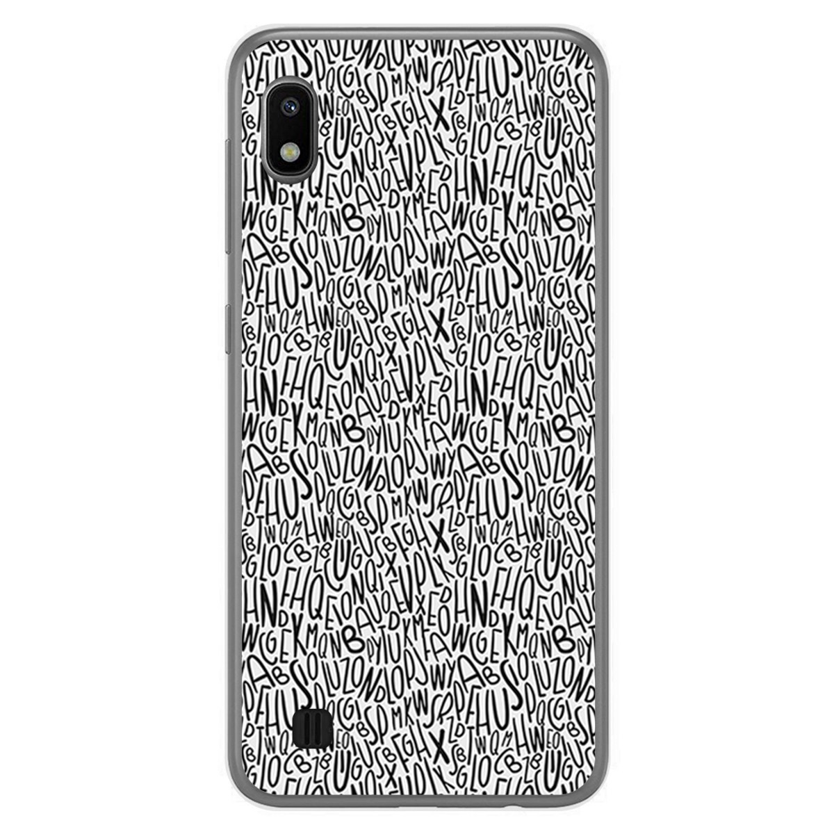 Funda Gel Tpu para Samsung Galaxy A10 diseño Letras Dibujos