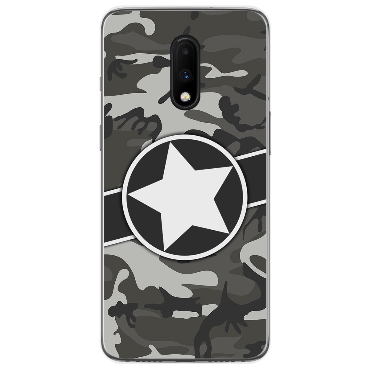 Funda Gel Tpu para Oneplus 7 diseño Camuflaje 02 Dibujos