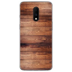 Funda Gel Tpu para Oneplus 7 diseño Madera 02 Dibujos
