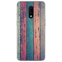 Funda Gel Tpu para Oneplus 7 diseño Madera 10 Dibujos