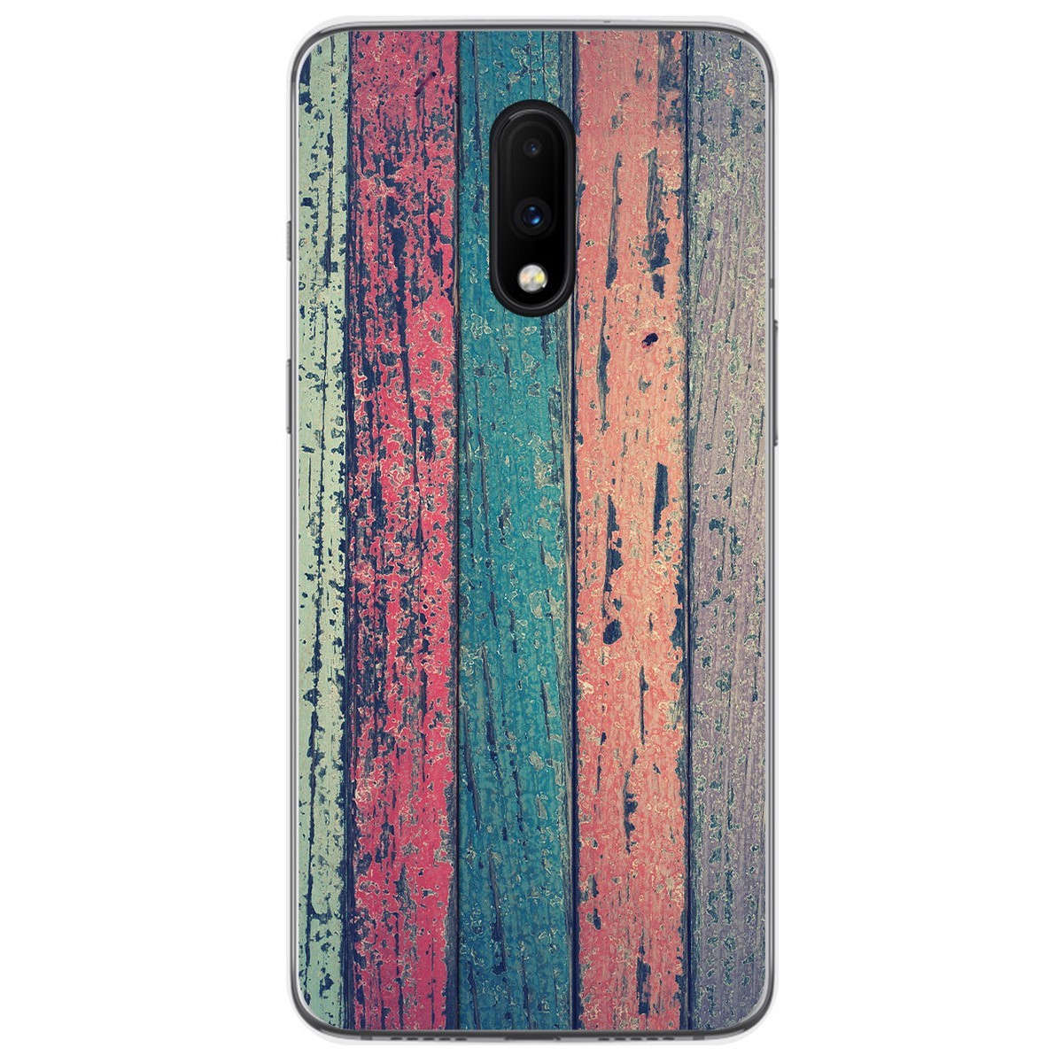 Funda Gel Tpu para Oneplus 7 diseño Madera 10 Dibujos