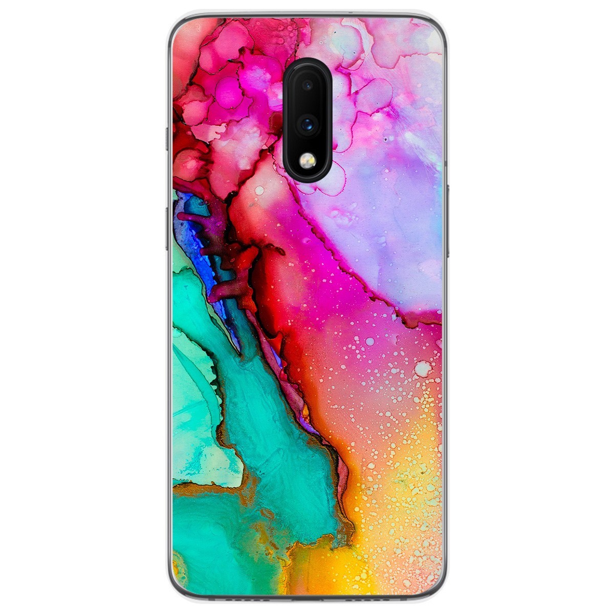 Funda Gel Tpu para Oneplus 7 diseño Mármol 15 Dibujos
