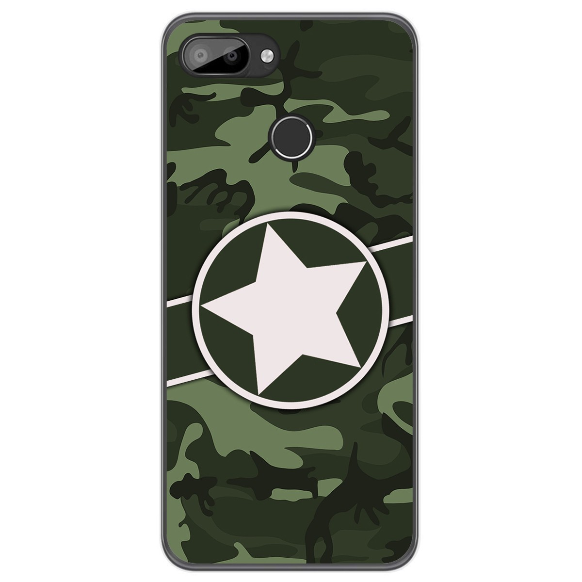 Funda Gel Tpu para Oukitel C11 / C11 Pro diseño Camuflaje 01 Dibujos