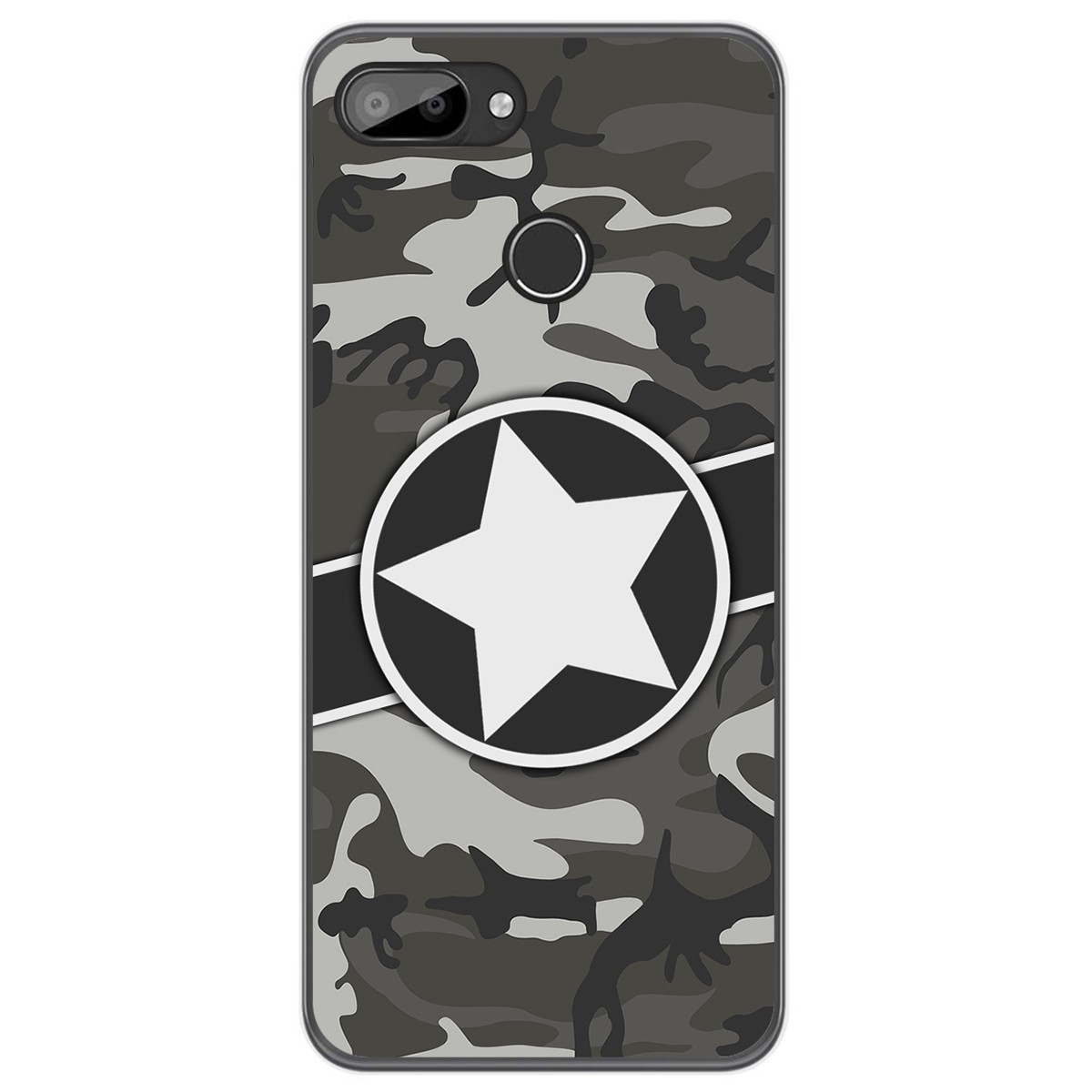 Funda Gel Tpu para Oukitel C11 / C11 Pro diseño Camuflaje 02 Dibujos