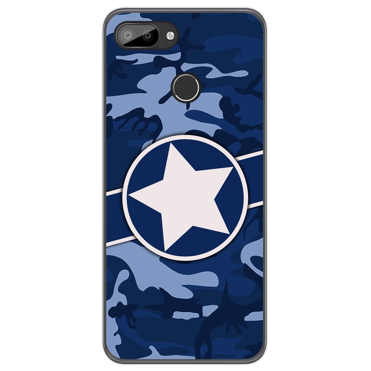 Funda Gel Tpu para Oukitel C11 / C11 Pro diseño Camuflaje 03 Dibujos
