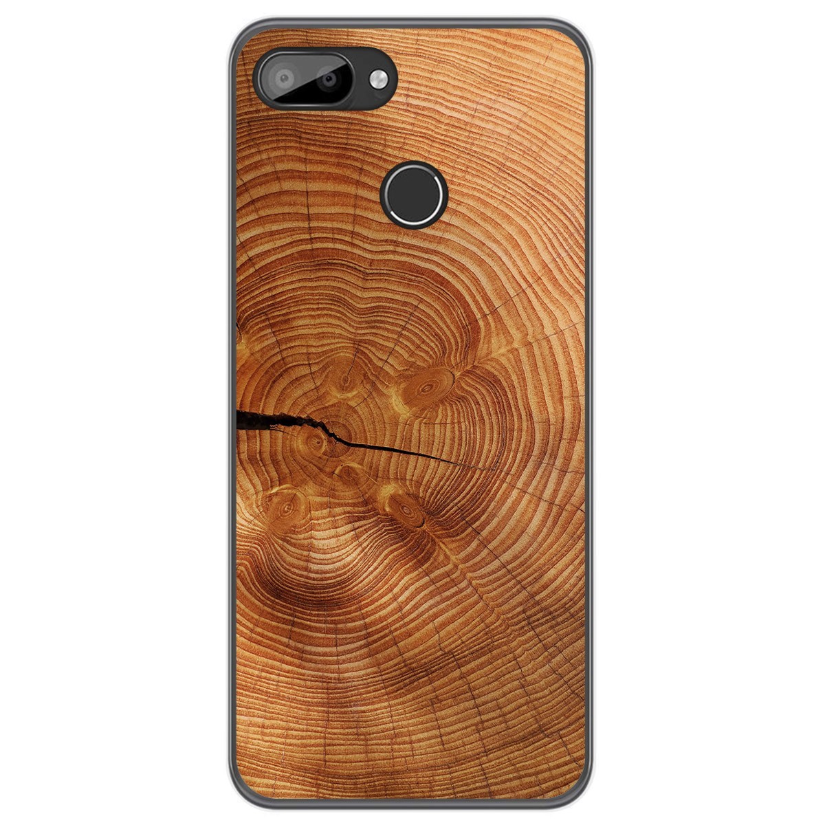 Funda Gel Tpu para Oukitel C11 / C11 Pro diseño Madera 04 Dibujos