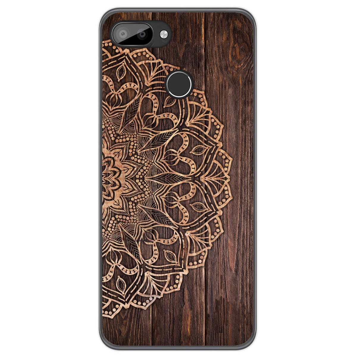 Funda Gel Tpu para Oukitel C11 / C11 Pro diseño Madera 06 Dibujos