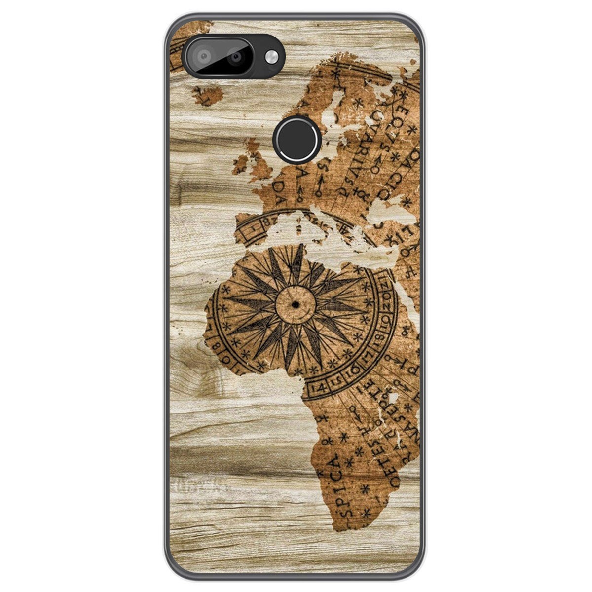 Funda Gel Tpu para Oukitel C11 / C11 Pro diseño Madera 07 Dibujos