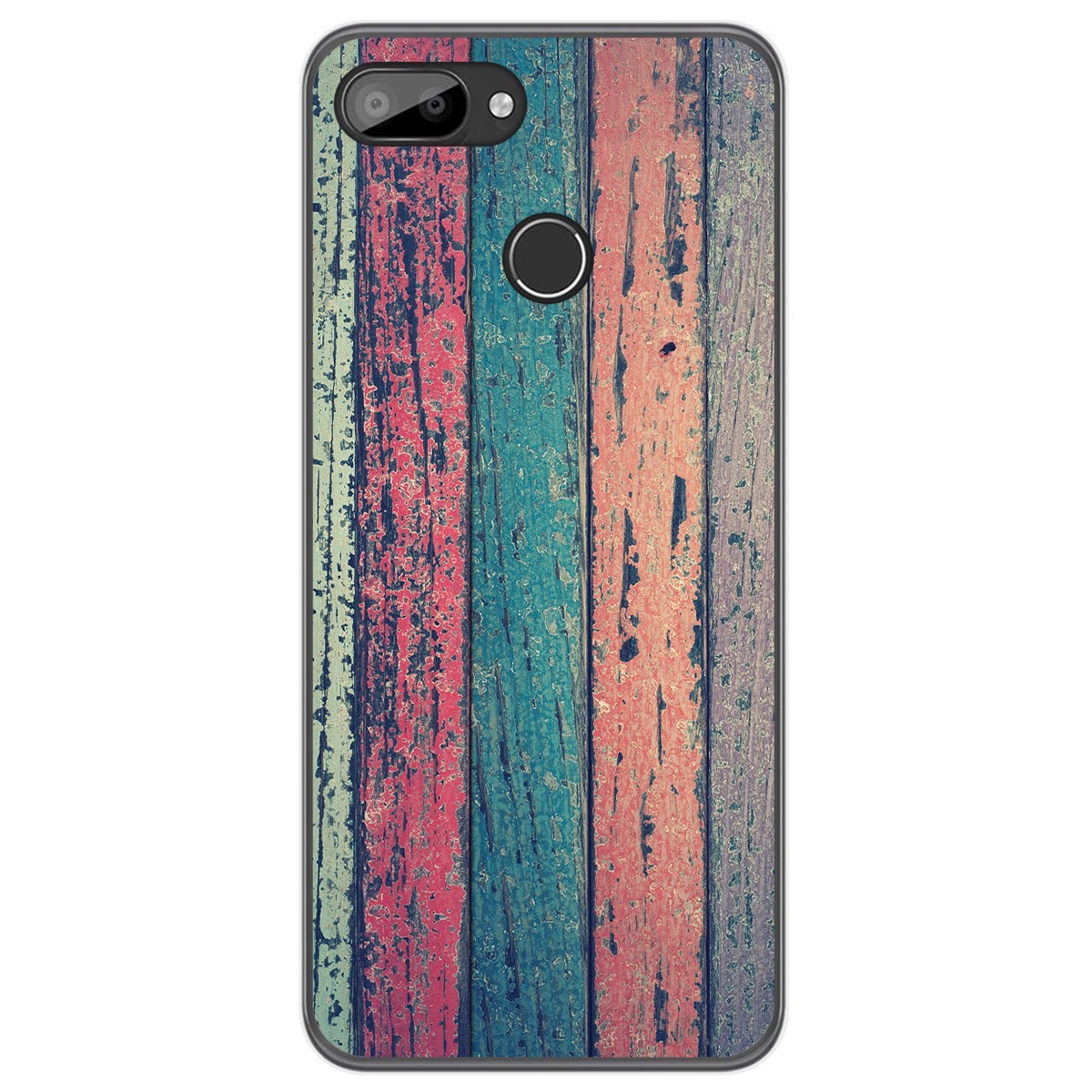 Funda Gel Tpu para Oukitel C11 / C11 Pro diseño Madera 10 Dibujos
