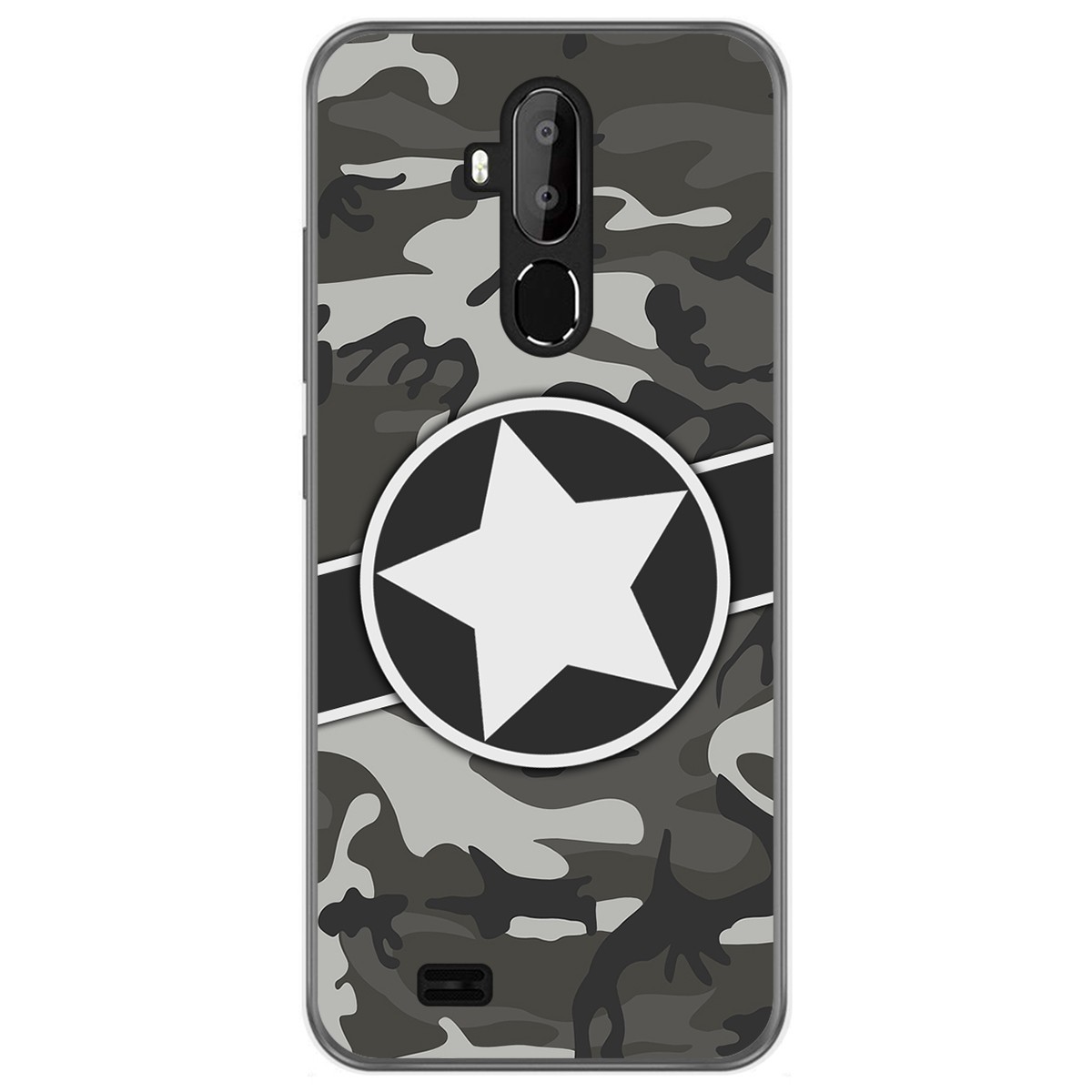 Funda Gel Tpu para Oukitel C12 / C12 Pro diseño Camuflaje 02 Dibujos
