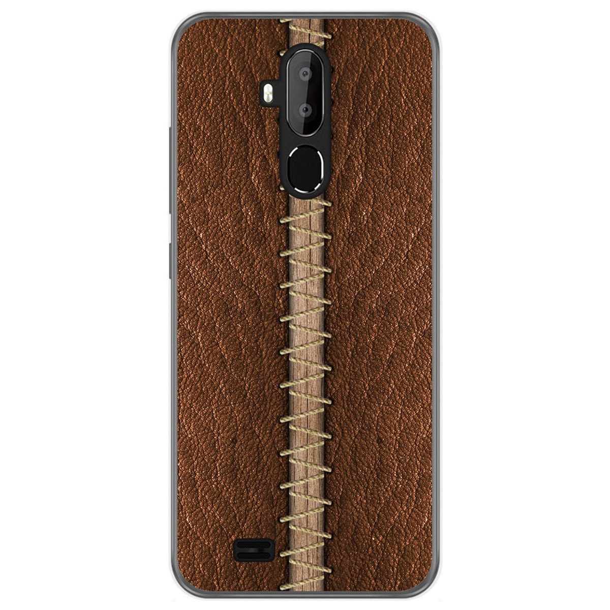 Funda Gel Tpu para Oukitel C12 / C12 Pro diseño Cuero 01 Dibujos