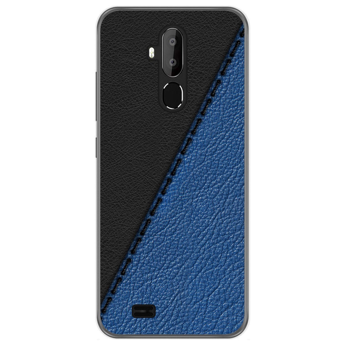 Funda Gel Tpu para Oukitel C12 / C12 Pro diseño Cuero 02 Dibujos