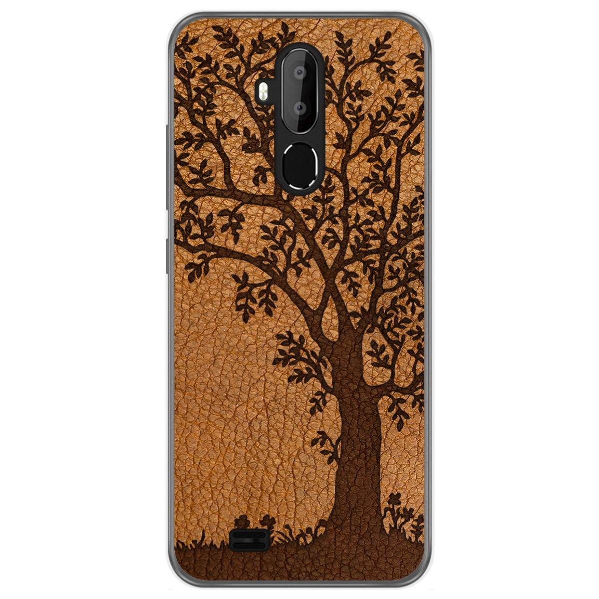 Funda Gel Tpu para Oukitel C12 / C12 Pro diseño Cuero 03 Dibujos