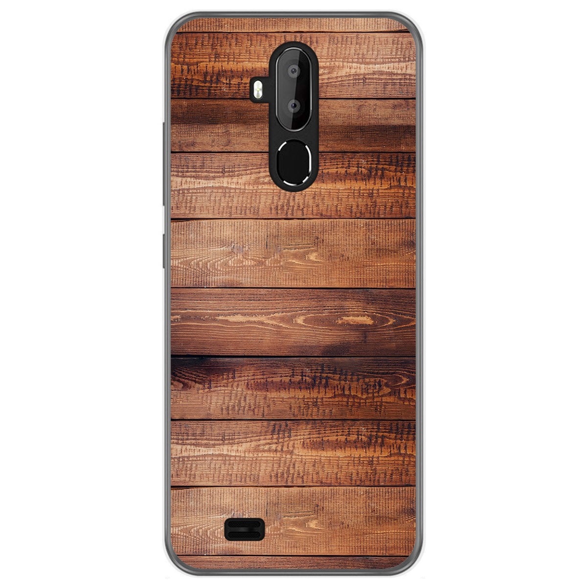 Funda Gel Tpu para Oukitel C12 / C12 Pro diseño Madera 02 Dibujos