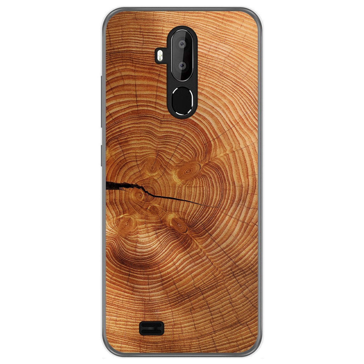 Funda Gel Tpu para Oukitel C12 / C12 Pro diseño Madera 04 Dibujos
