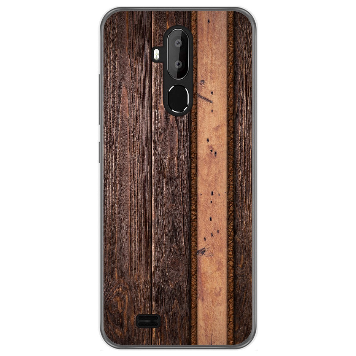Funda Gel Tpu para Oukitel C12 / C12 Pro diseño Madera 05 Dibujos