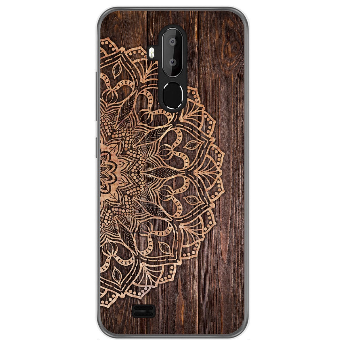 Funda Gel Tpu para Oukitel C12 / C12 Pro diseño Madera 06 Dibujos