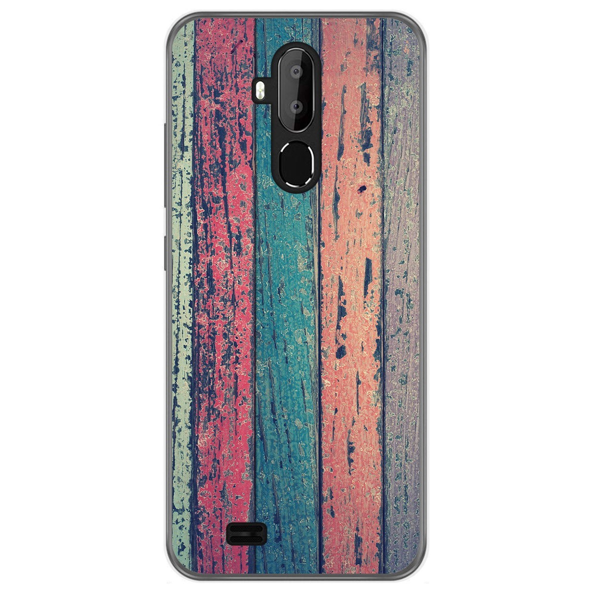 Funda Gel Tpu para Oukitel C12 / C12 Pro diseño Madera 10 Dibujos