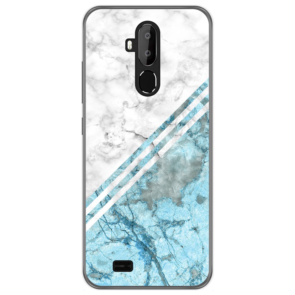 Funda Gel Tpu para Oukitel C12 / C12 Pro diseño Mármol 02 Dibujos