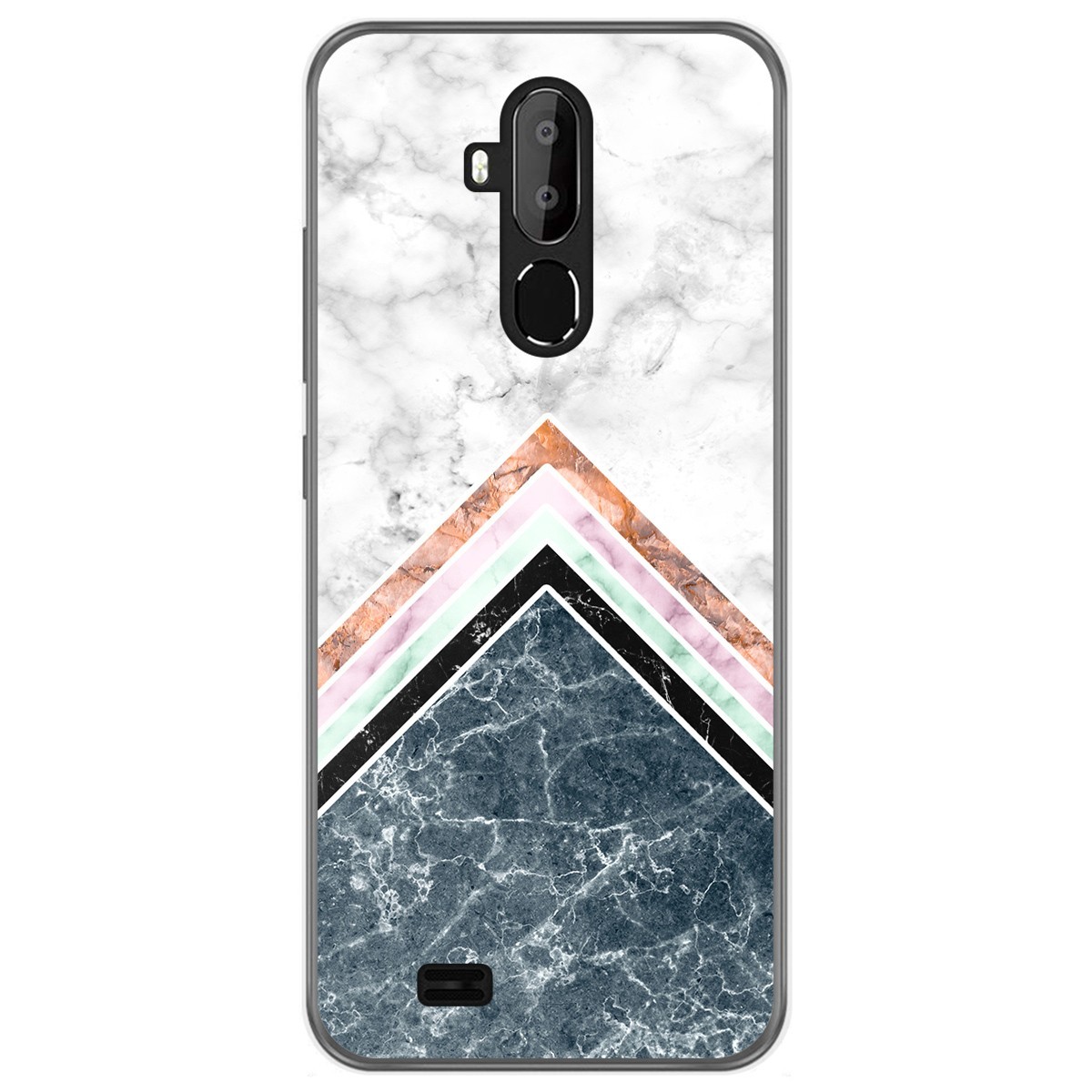 Funda Gel Tpu para Oukitel C12 / C12 Pro diseño Mármol 05 Dibujos