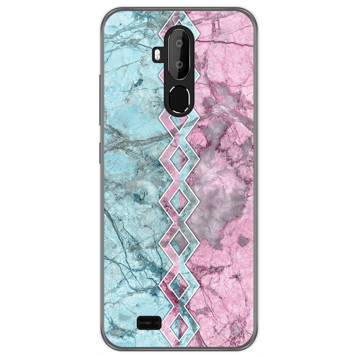 Funda Gel Tpu para Oukitel C12 / C12 Pro diseño Mármol 08 Dibujos