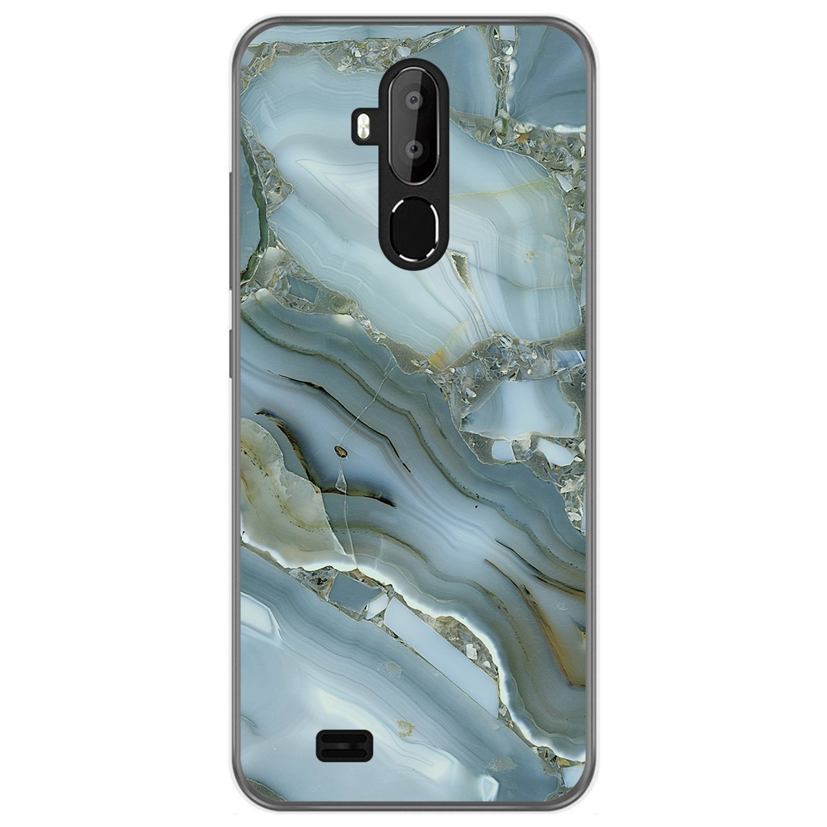 Funda Gel Tpu para Oukitel C12 / C12 Pro diseño Mármol 09 Dibujos
