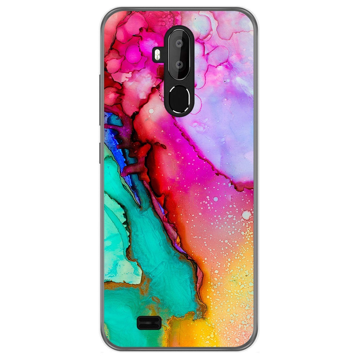 Funda Gel Tpu para Oukitel C12 / C12 Pro diseño Mármol 15 Dibujos