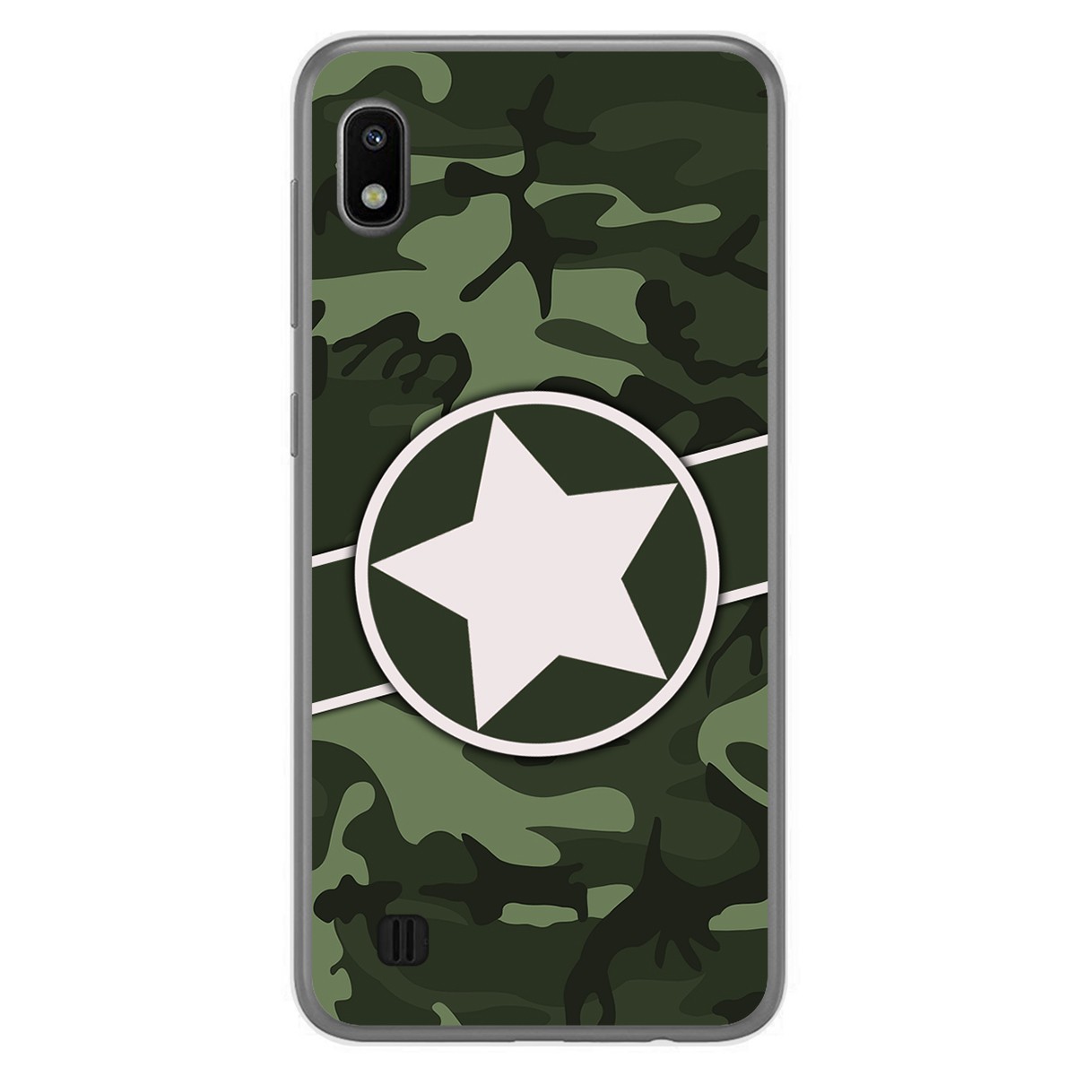 Funda Gel Tpu para Samsung Galaxy A10 diseño Camuflaje 01 Dibujos
