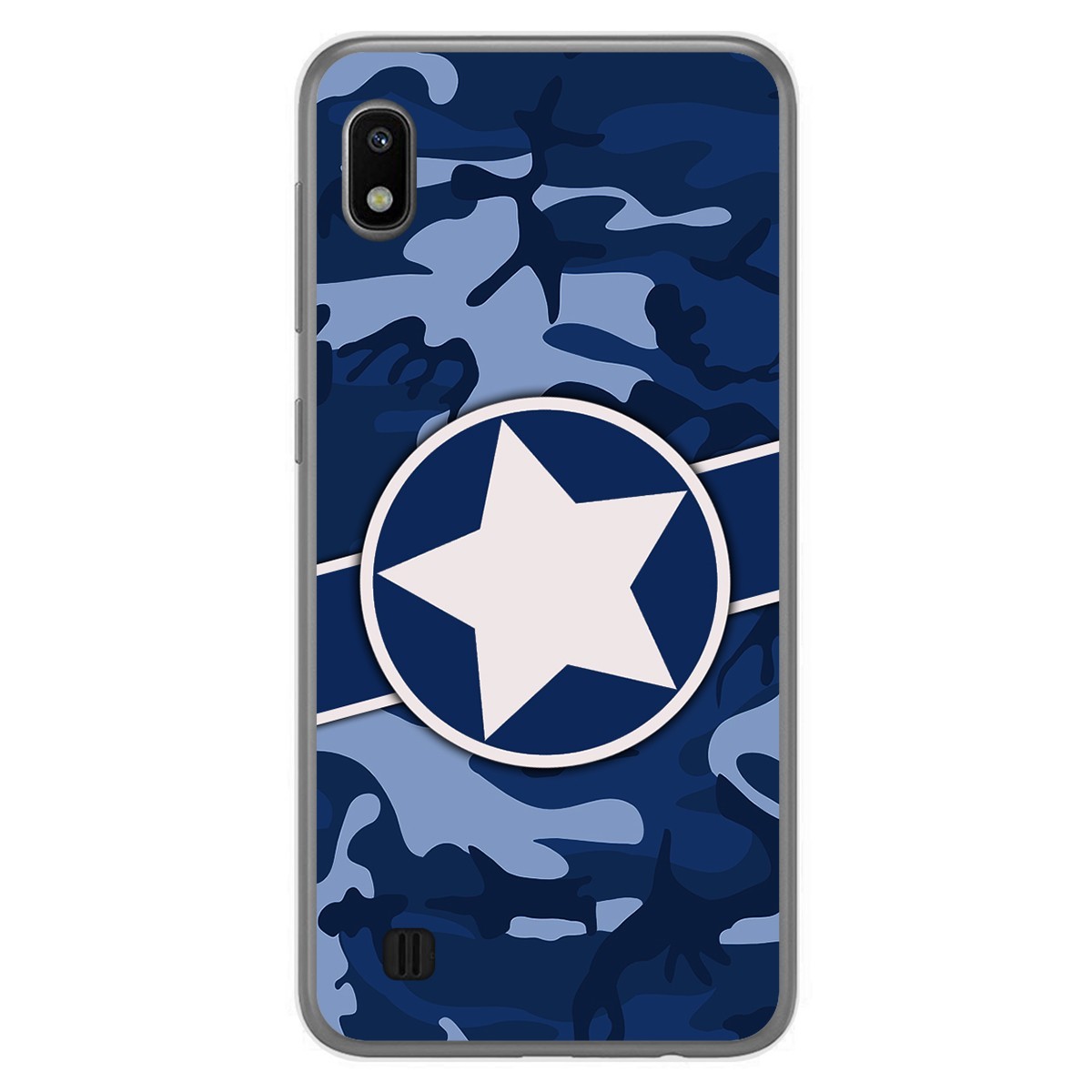 Funda Gel Tpu para Samsung Galaxy A10 diseño Camuflaje 03 Dibujos