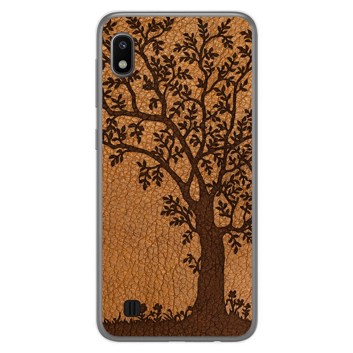 Funda Gel Tpu para Samsung Galaxy A10 diseño Cuero 03 Dibujos