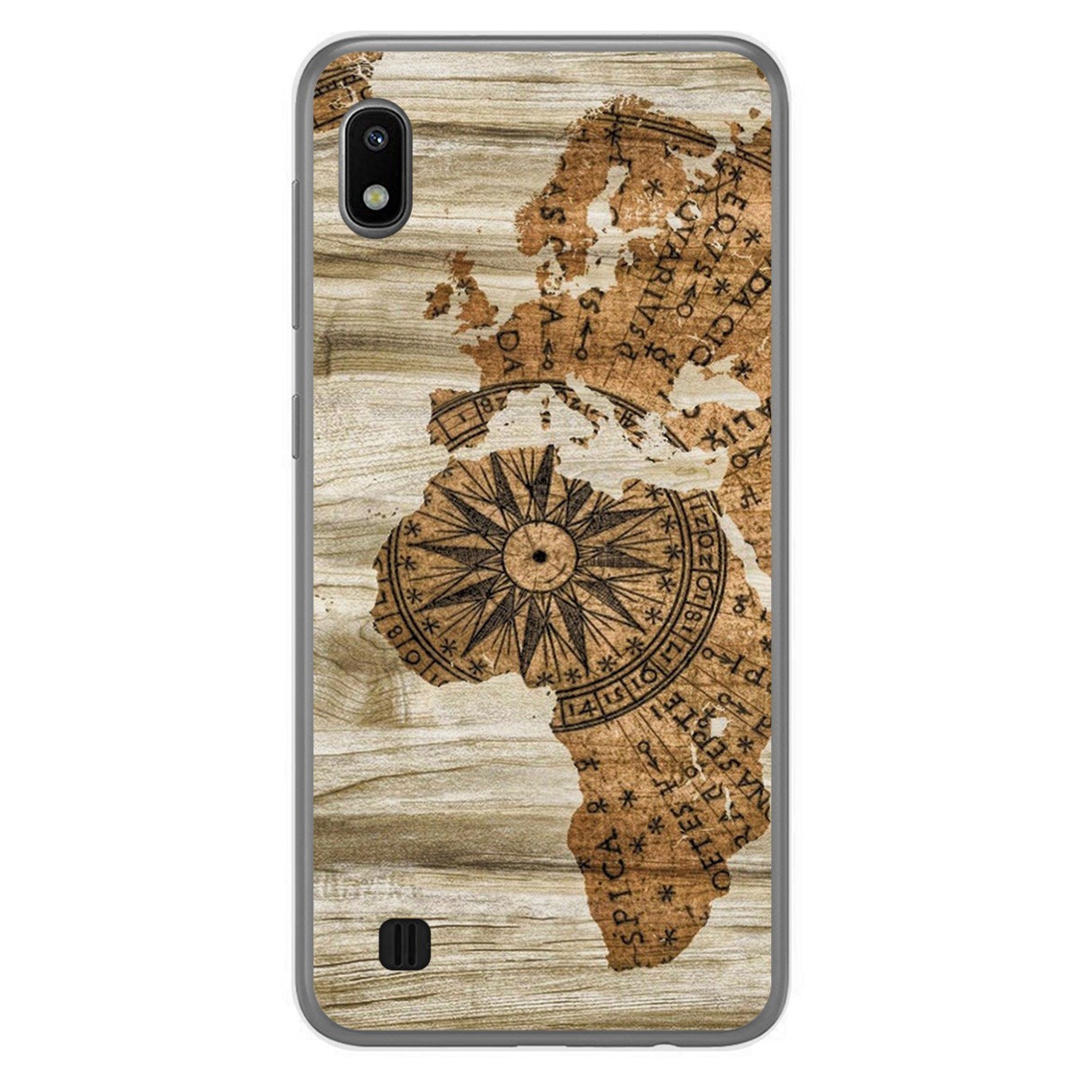 Funda Gel Tpu para Samsung Galaxy A10 diseño Madera 07 Dibujos