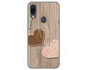 Funda Gel Tpu para UmiDigi A3 / A3 Pro diseño Corazones Madera Dibujos