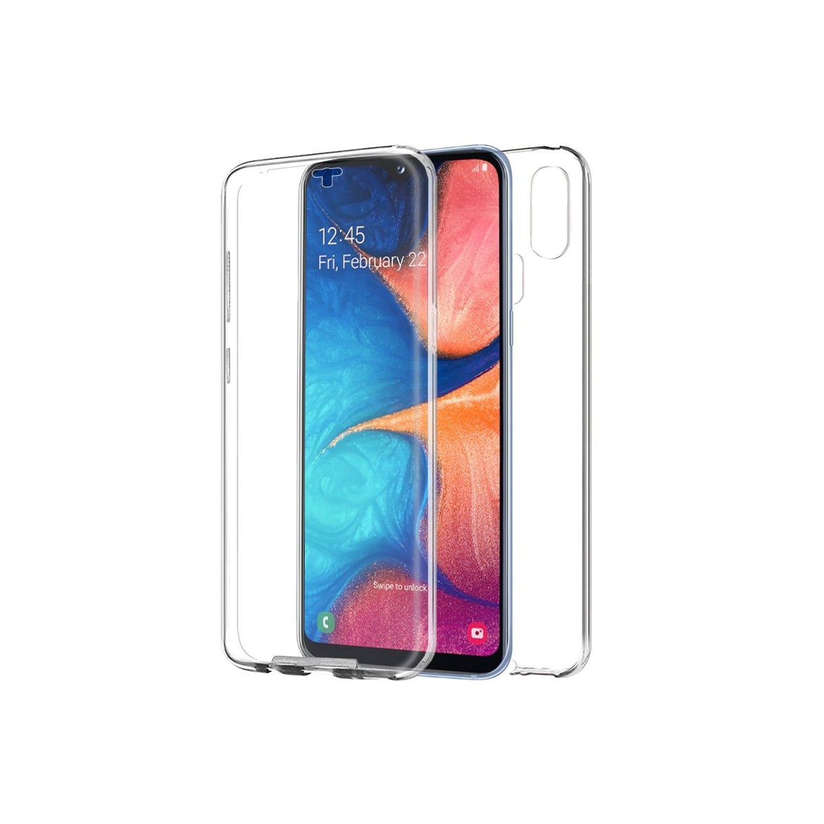 Funda Completa Transparente Pc + Tpu Full Body 360 para Samsung Galaxy A20e 5.8