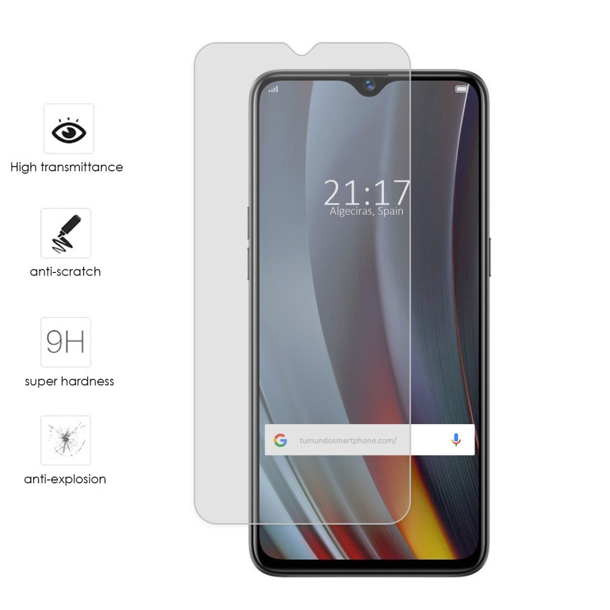 Protector Cristal Templado para Realme 3 Pro Vidrio