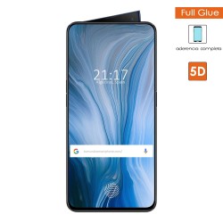 Protector Cristal Templado Completo 5D Full Glue Negro para Oppo Reno Vidrio 2