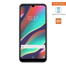 Protector Cristal Templado Completo 5D Full Glue Negro para Wiko View3 Pro 2