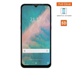 Protector Cristal Templado Completo 5D Full Glue Negro para Zte Blade V10 Vidrio 2