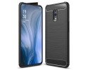 Funda Gel Tpu Tipo Carbon Negra para Oppo Reno