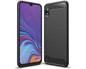 Funda Gel Tpu Tipo Carbon Negra para Samsung Galaxy A10