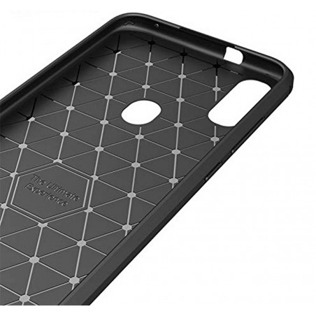 Funda Gel Tpu Tipo Carbon Negra para Xiaomi Mi Play