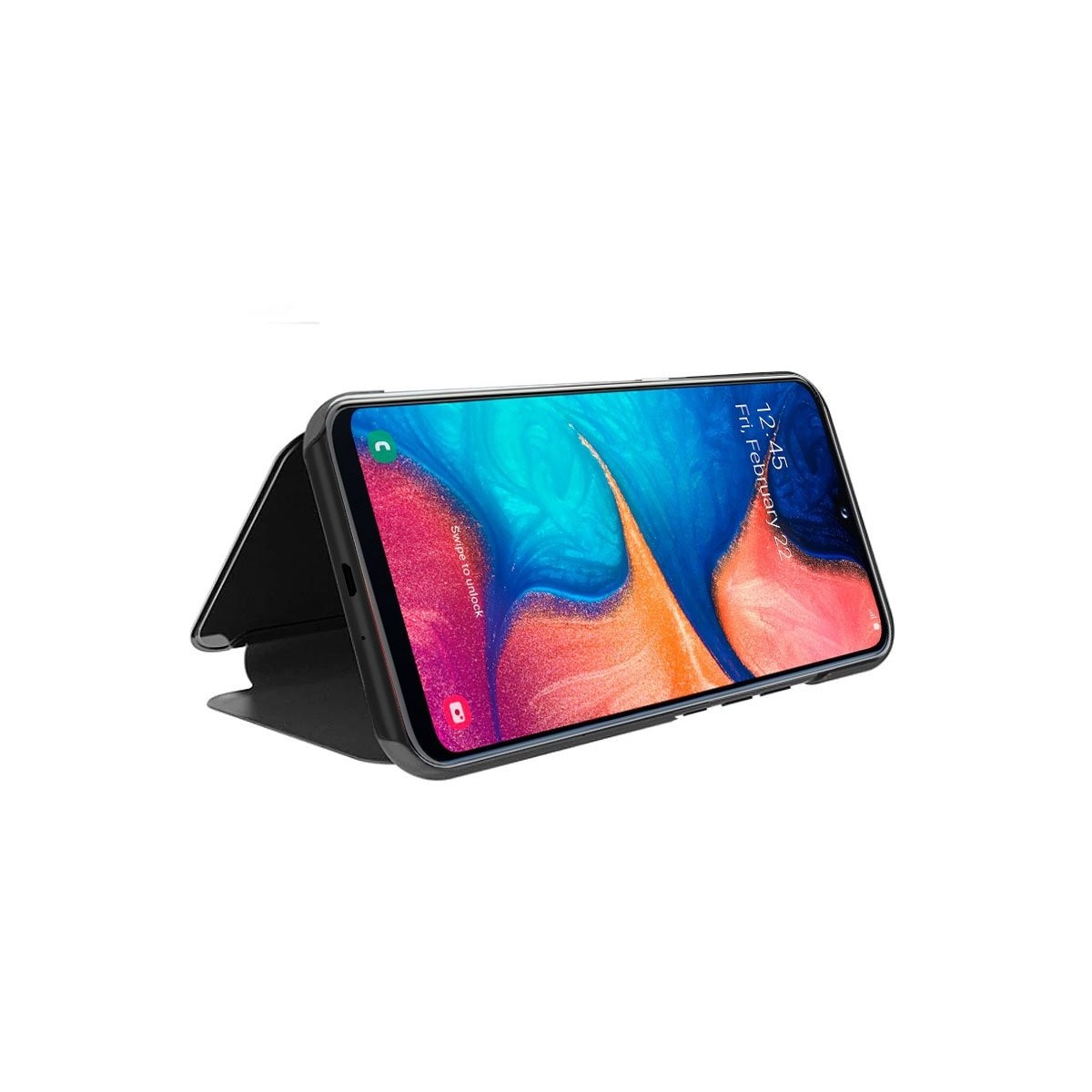 Funda Flip Cover Clear View para Samsung Galaxy A20e 5.8 color Negra