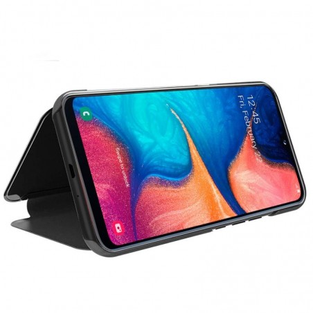 Funda Flip Cover Clear View para Samsung Galaxy A20e 5.8 color Negra