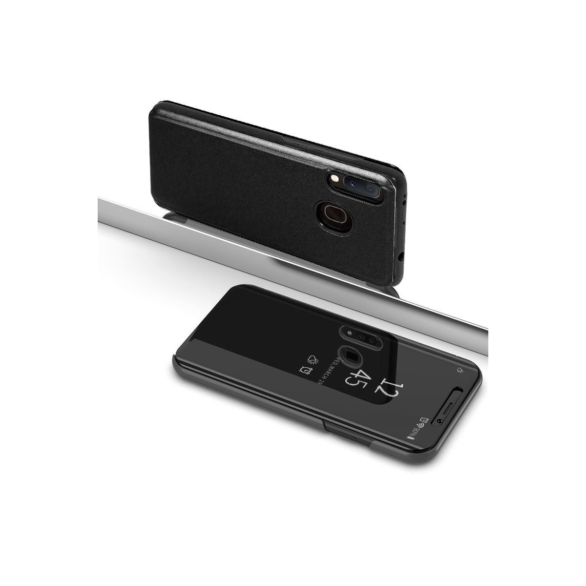Funda Flip Cover Clear View para Samsung Galaxy A20e 5.8 color Negra