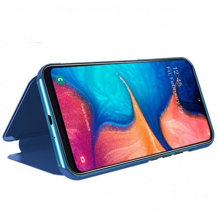 Funda Flip Cover Clear View para Samsung Galaxy A20e 5.8 color Azul