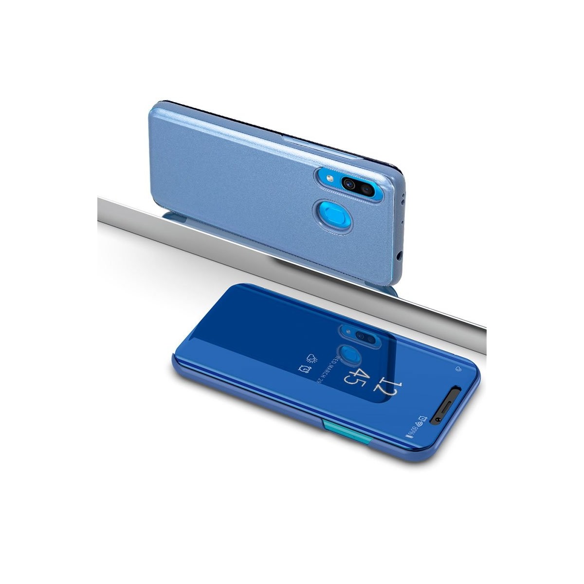 Funda Flip Cover Clear View para Samsung Galaxy A20e 5.8 color Azul
