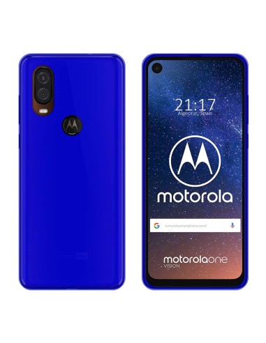 Funda Gel Tpu para Motorola One Vision Color Azul