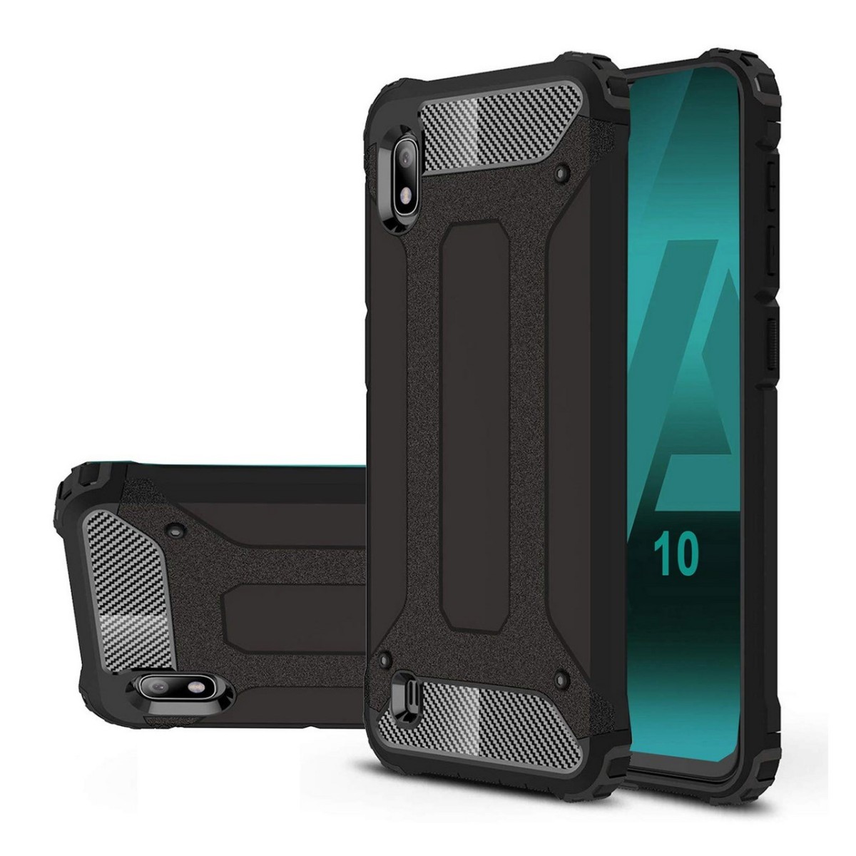 Funda Tipo Hybrid Tough Armor (Pc+Tpu) Negra para Samsung Galaxy A10