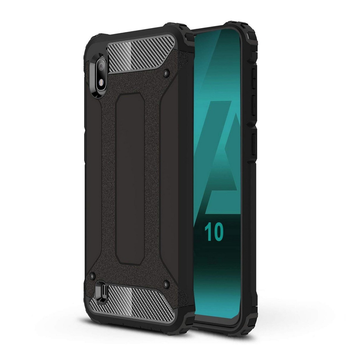 Funda Tipo Hybrid Tough Armor (Pc+Tpu) Negra para Samsung Galaxy A10