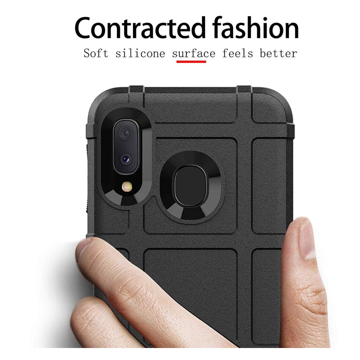 Funda Armor Rugged Shield Antigolpes para Samsung Galaxy A20e 5.8 color Negra